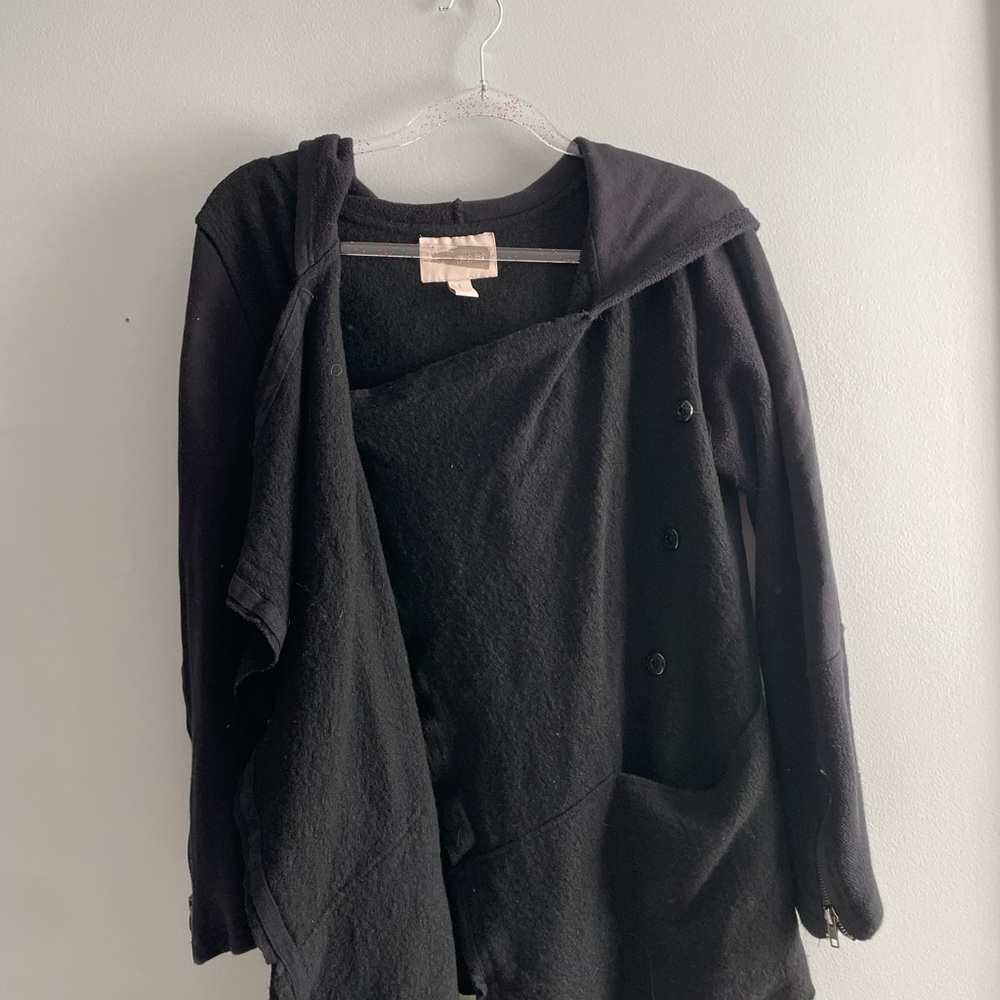 Women's Black Double-Breasted Jacket